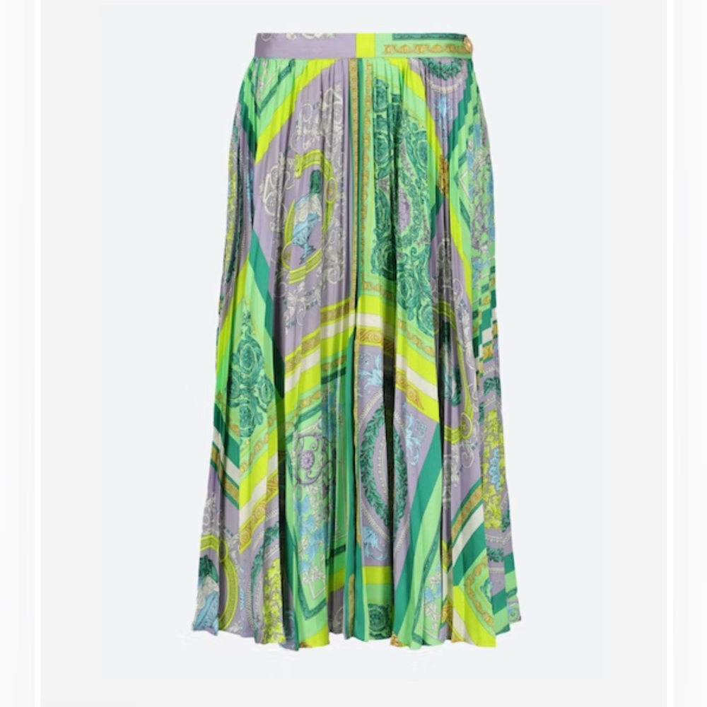 Versace Silk Pleated Skirt - Size 44 - Worn Once!